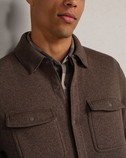 Rhone - Fleece Shacket - Cafe Noir