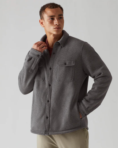 Rhone - Fleece Shacket - Dark Gray Heather