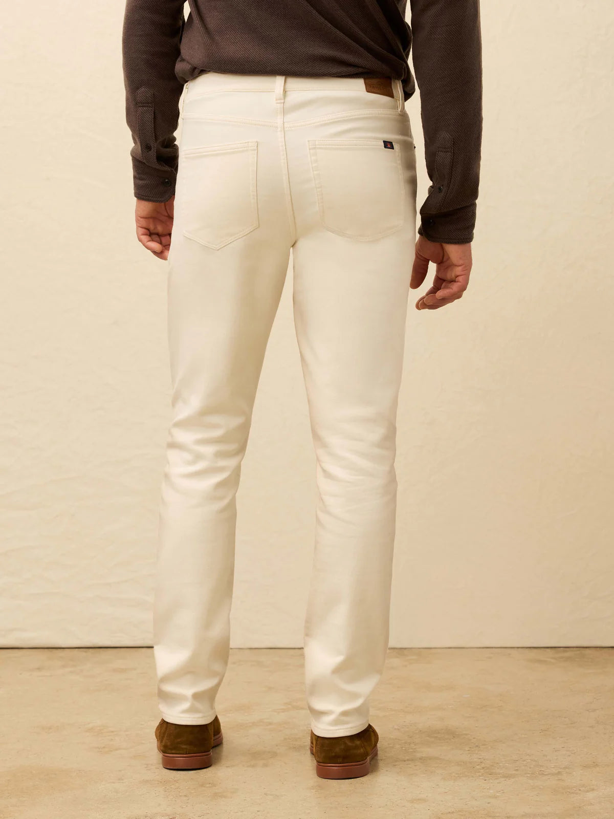 Faherty - Stretch Terry 5-Pocket Pant - Egret