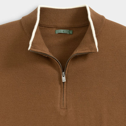 Genteal - Mattson Quarter Zip - Mahogany