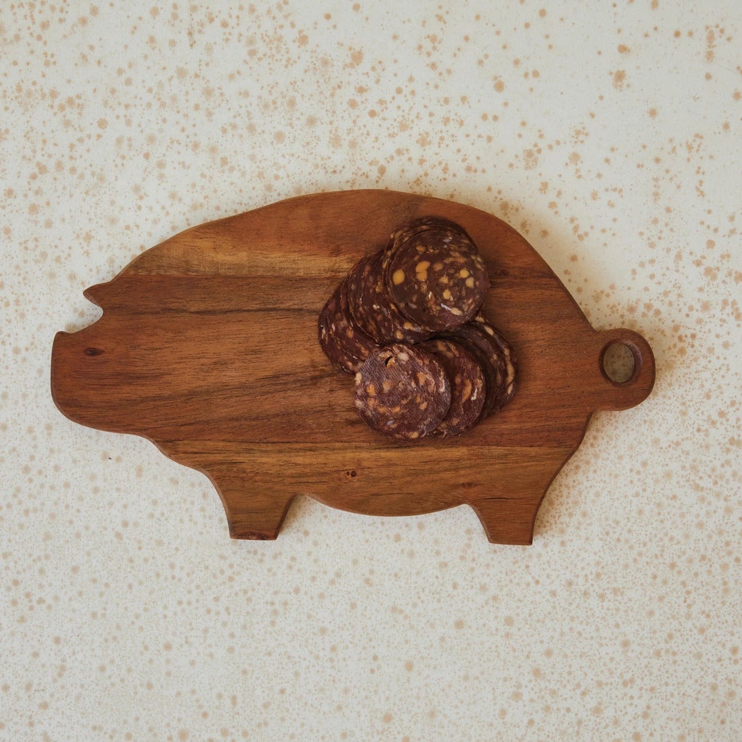 Mango Wood Cheese/Cutting Board - Pig