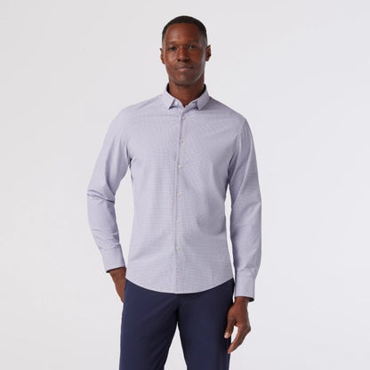non tuck in dress shirts Mizzen+Main Leeward No Button Down Men's Golf Shirt - Sand Dollar Crew Gingham fit is king Mizzen + Main - Leeward