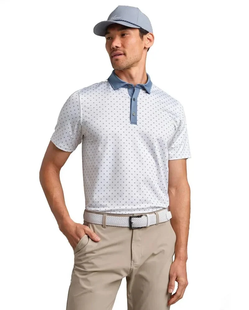 Rhone - Golf Sport Polo - Blue Stone Foulard