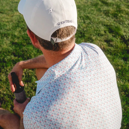 Genteal - Printed Performance Polo - Open Water Fin Frenzy