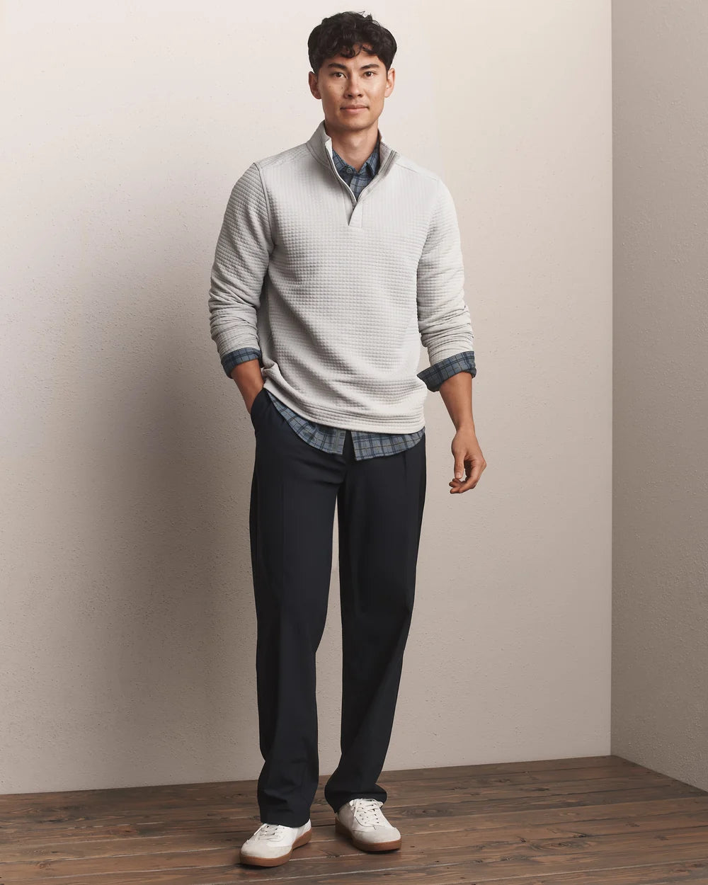 Rhone - Landmark 1/4 Zip - Sleet Gray