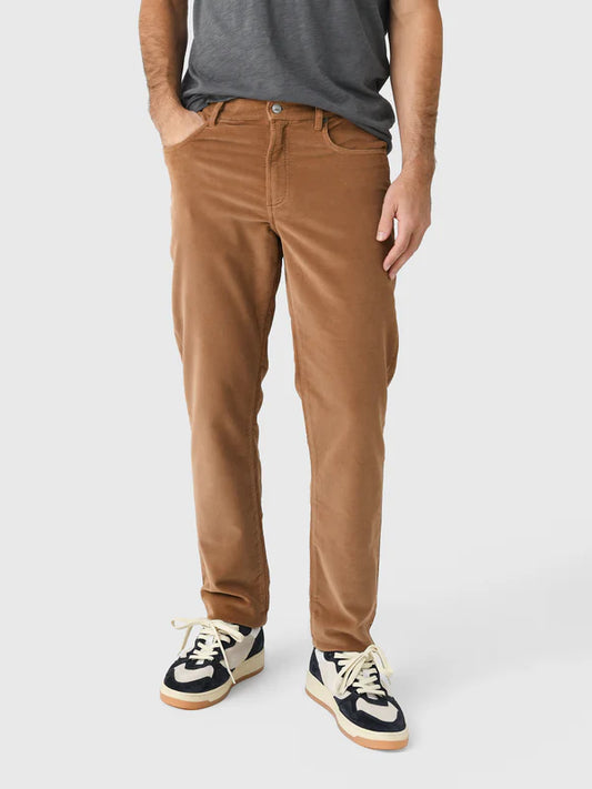 Faherty - Stretch Terry Corduroy 5 Pocket Pant - Maple Brown