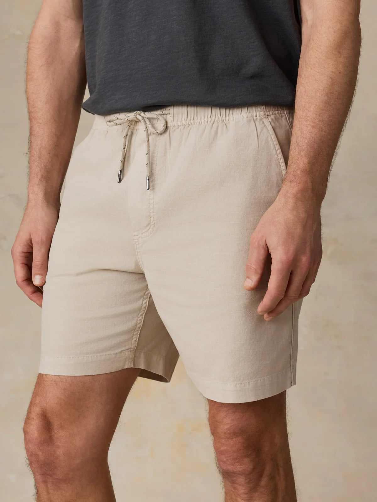 Faherty - Essential Drawstring Short - Stone