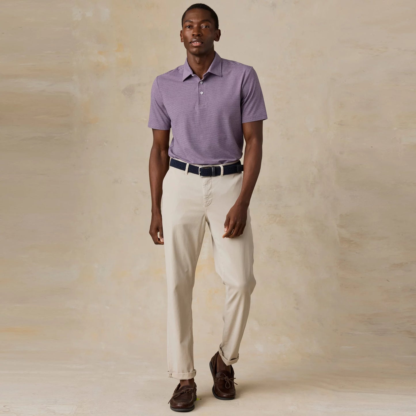 Faherty - Ss Movement Polo - Rose Peak Stripe