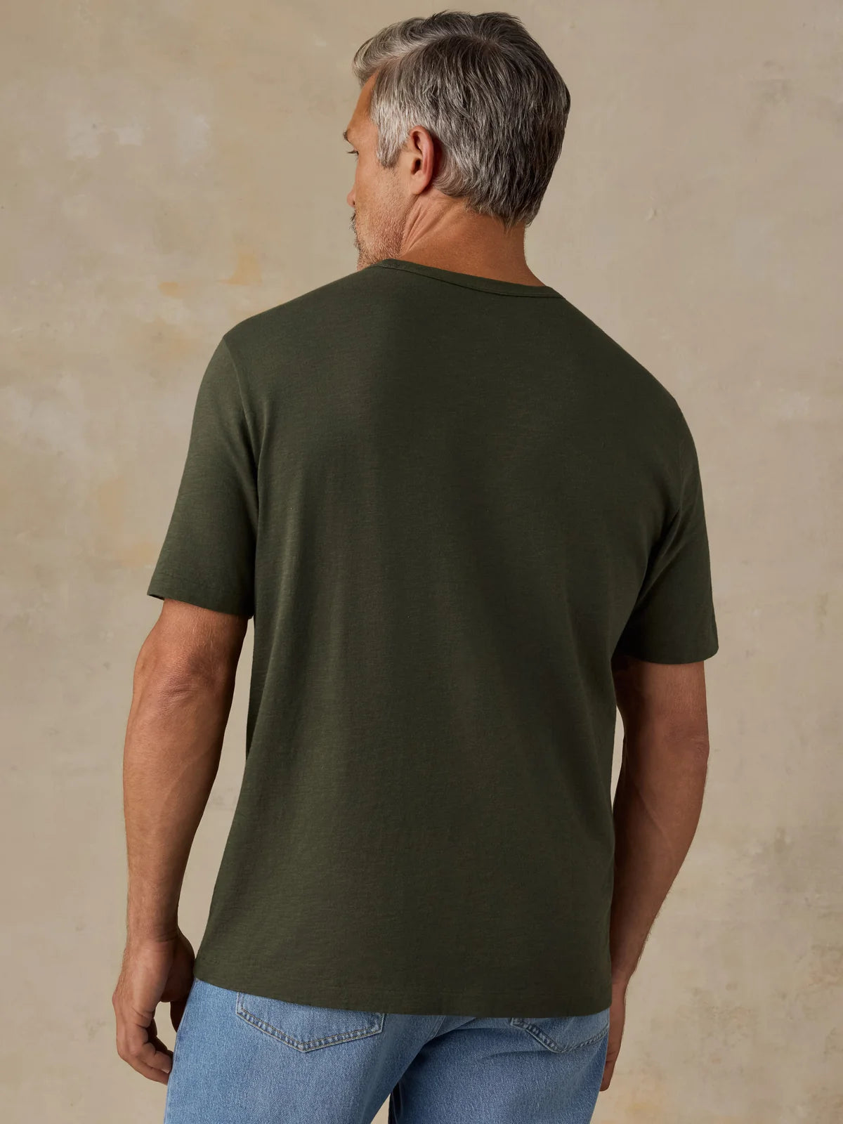 Faherty - Sunwashed Pocket Tee - Forest Grove
