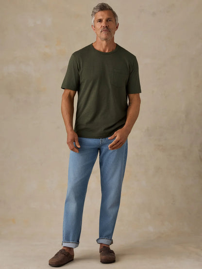 Faherty - Sunwashed Pocket Tee - Forest Grove