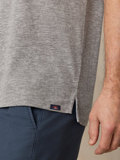 Faherty - Ss Breeze Polo - Cave Grey Heather