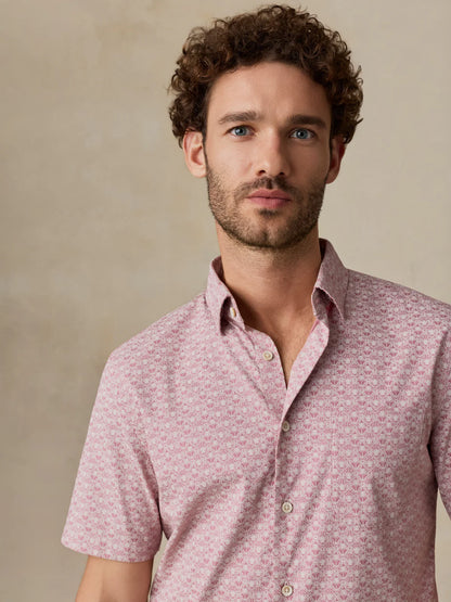 Faherty - Ss Movement Monterey Shirt - Rose Palm Mosaic