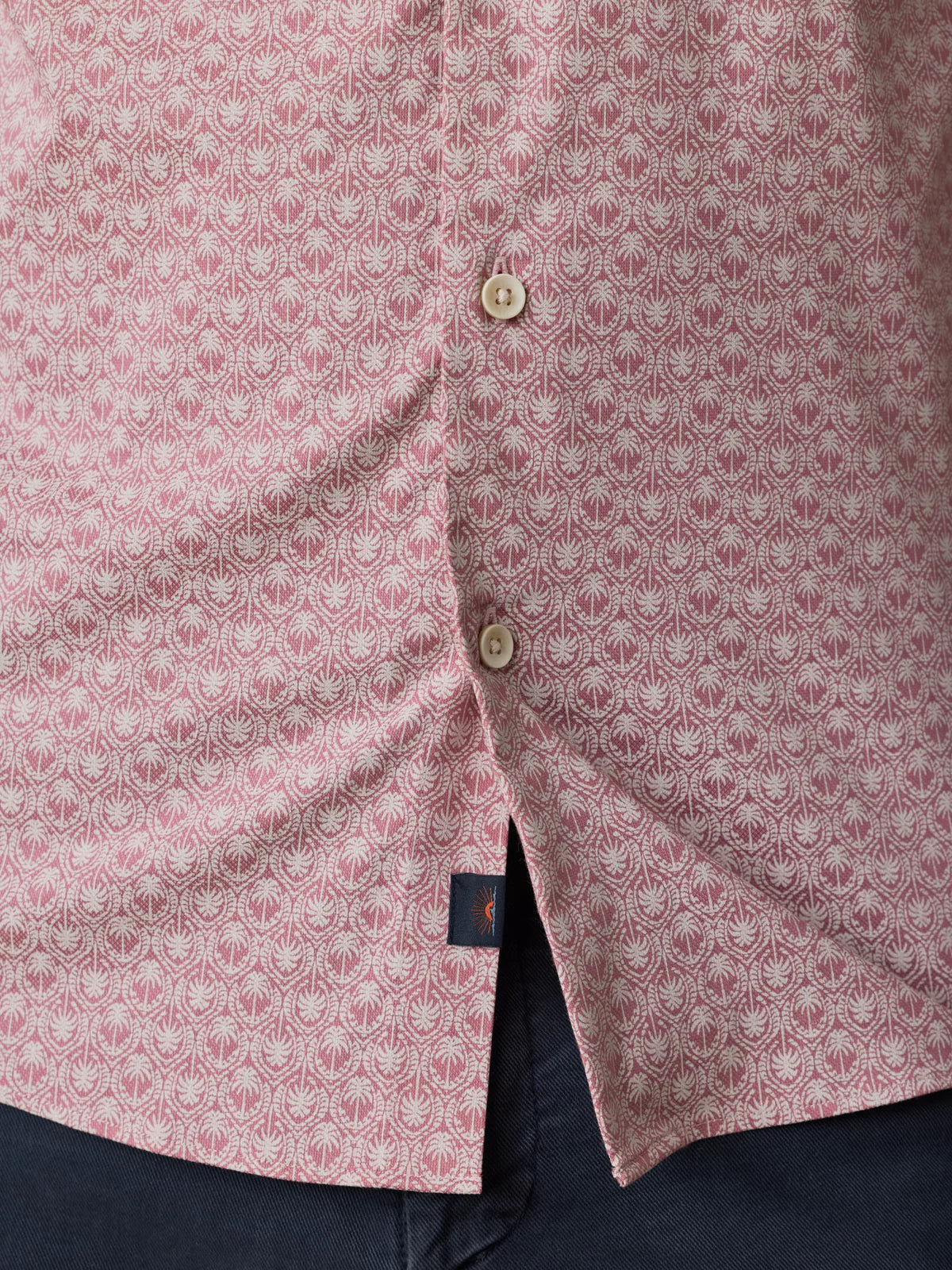 Faherty - Ss Movement Monterey Shirt - Rose Palm Mosaic