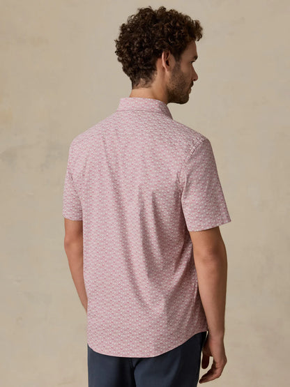 Faherty - Ss Movement Monterey Shirt - Rose Palm Mosaic