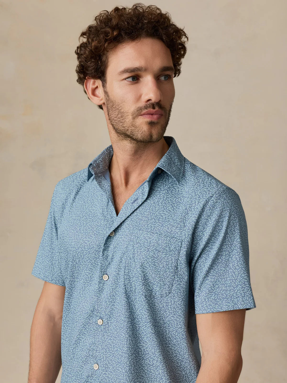 Faherty - Ss Movement Monterey Shirt - Real Grove Foliage