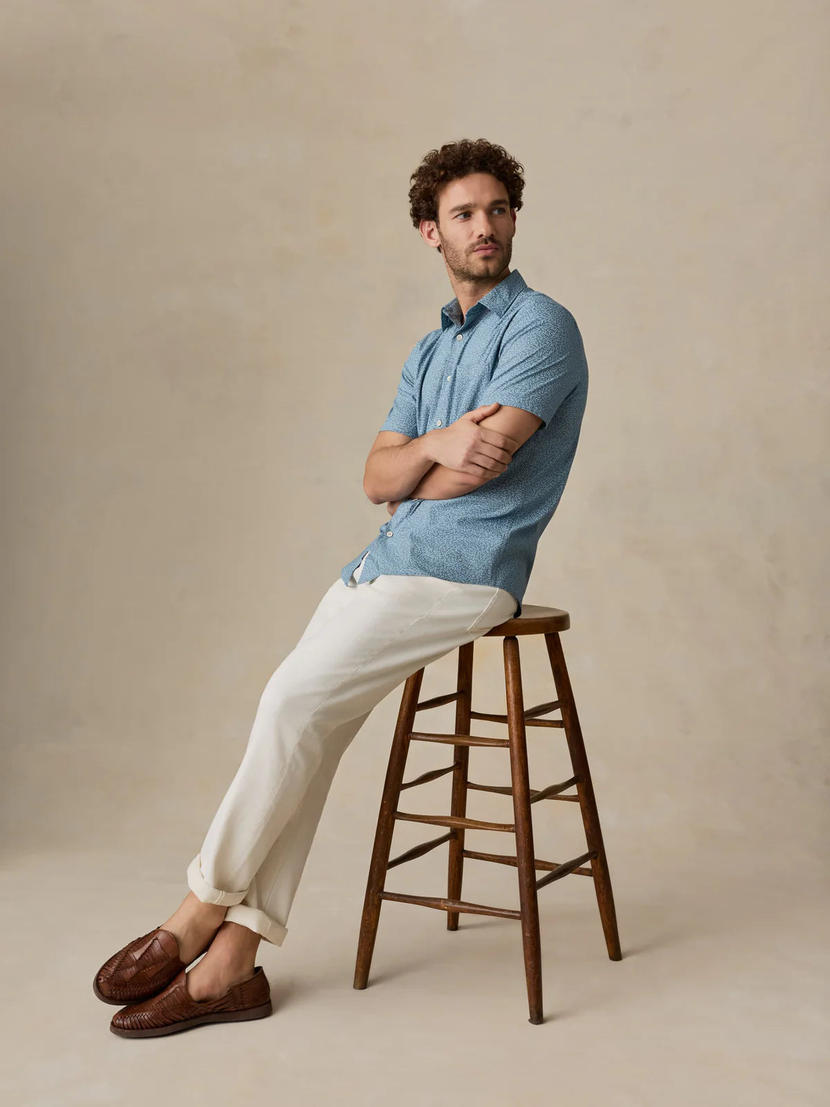 Faherty - Ss Movement Monterey Shirt - Real Grove Foliage