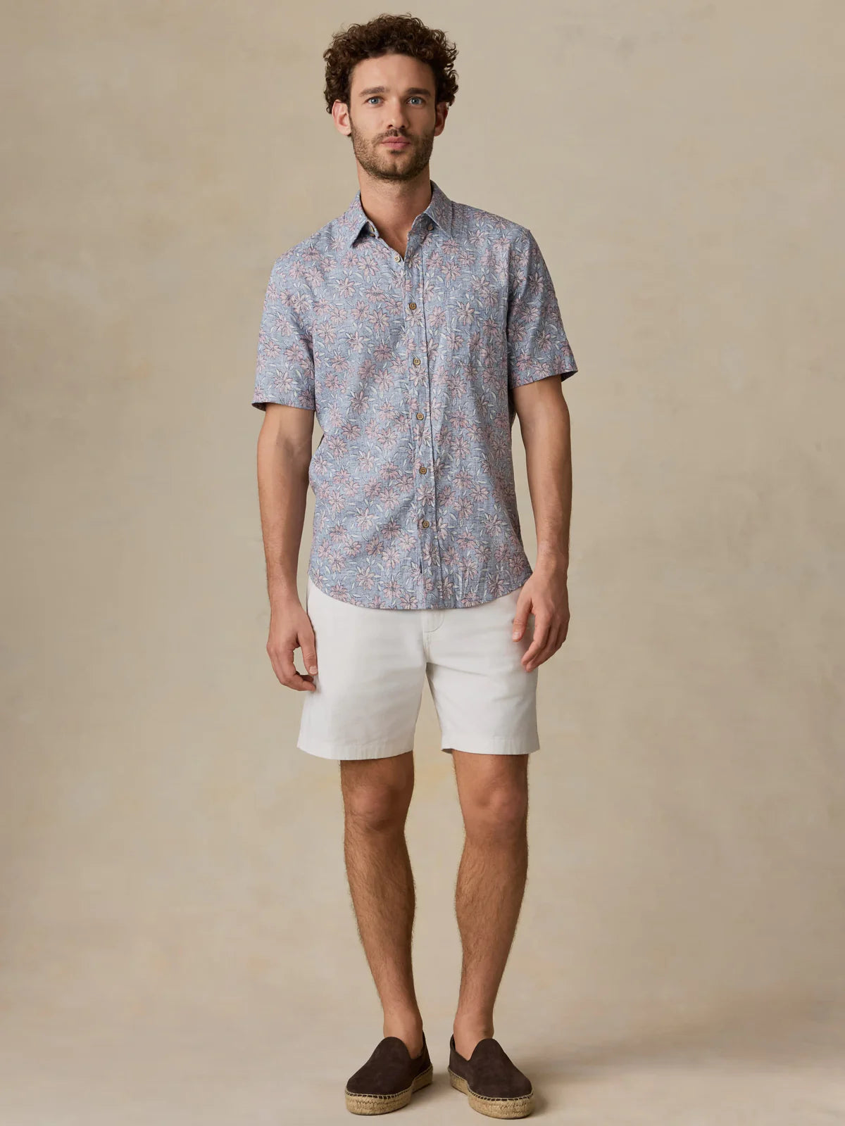 Faherty - Ss Breeze Shirt - Antique Berry Floral