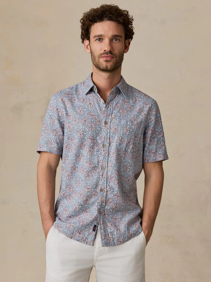 Faherty - Ss Breeze Shirt - Antique Berry Floral