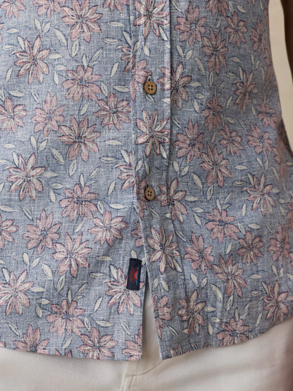 Faherty - Ss Breeze Shirt - Antique Berry Floral
