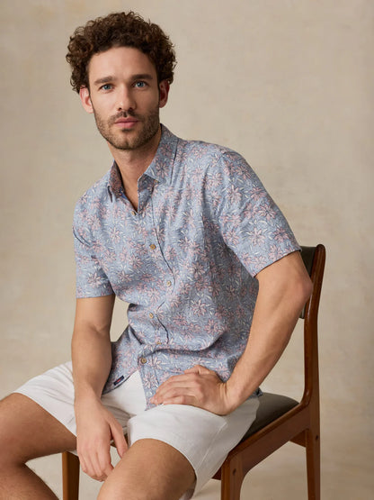 Faherty - Ss Breeze Shirt - Antique Berry Floral
