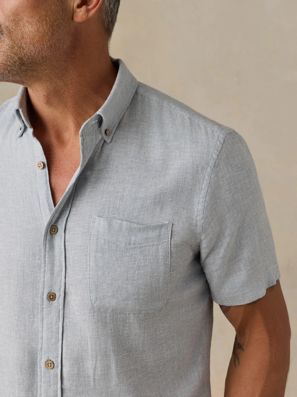 Faherty - Ss Breeze Shirt - Blue Streams