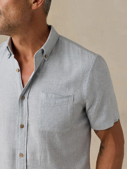 Faherty - Ss Breeze Shirt - Blue Streams