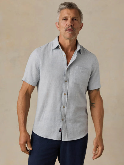 Faherty - Ss Breeze Shirt - Blue Streams