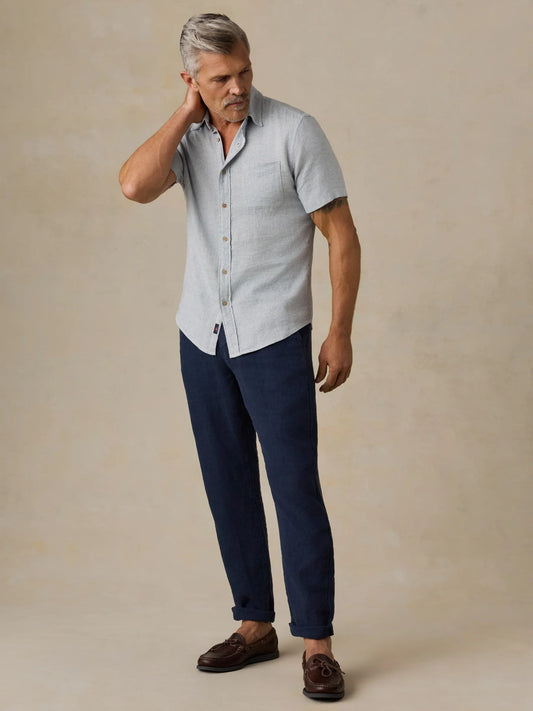 Faherty - Ss Breeze Shirt - Blue Streams