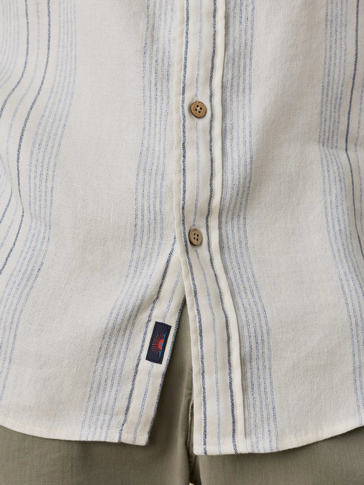 Faherty - Ss Breeze Shirt - River Shore Stripe