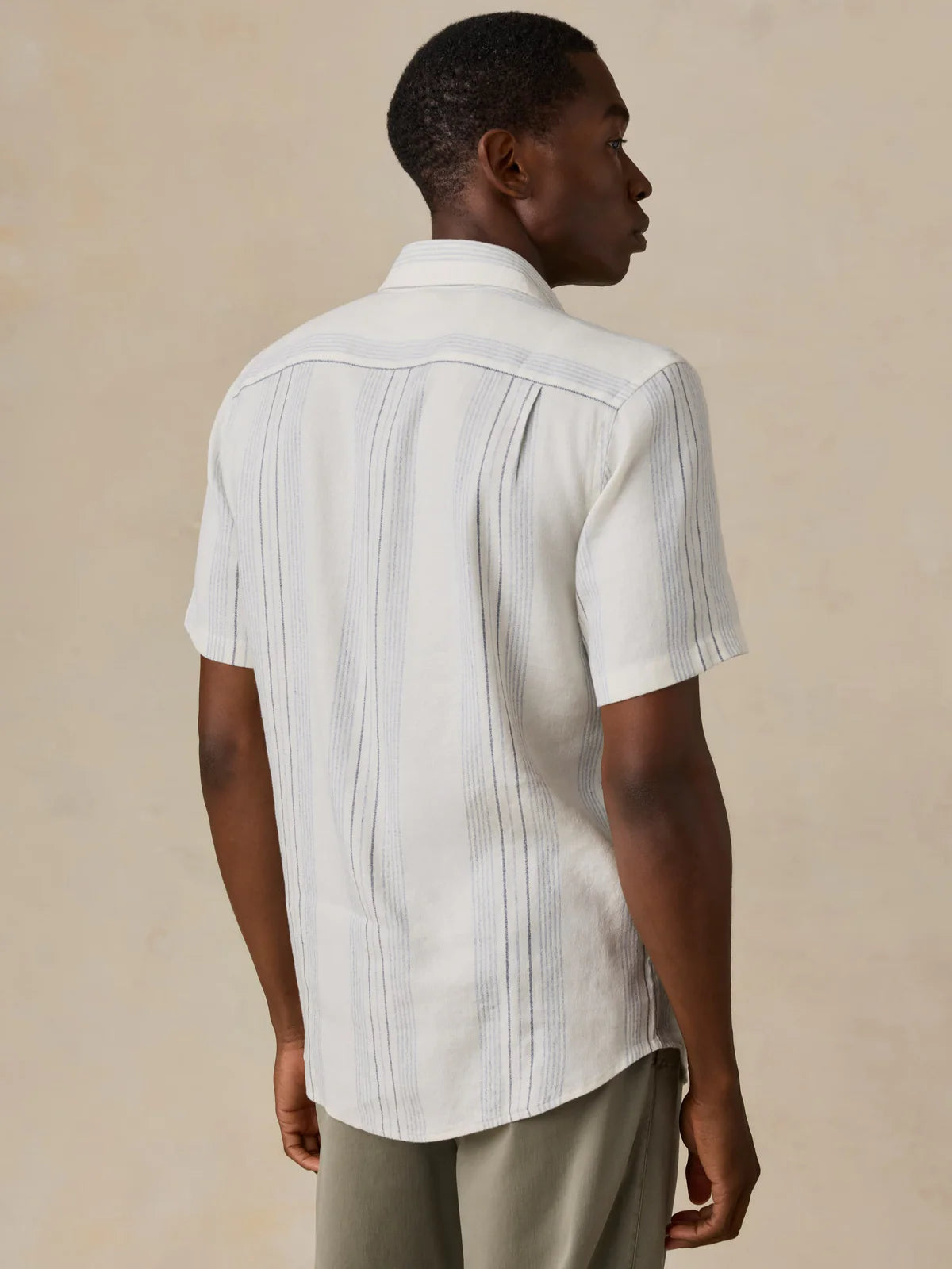 Faherty - Ss Breeze Shirt - River Shore Stripe