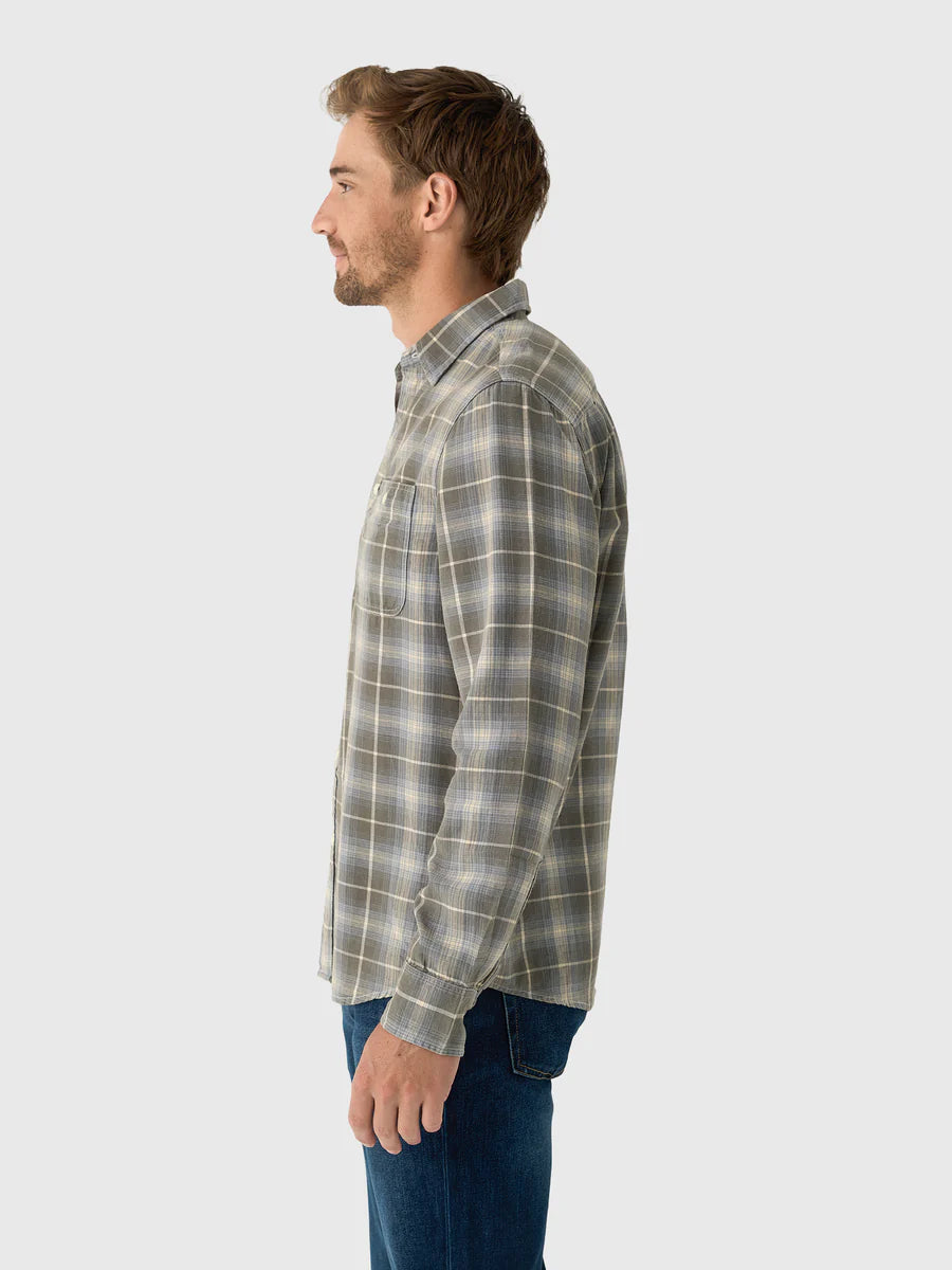 Faherty - The Tried and True Chambray Workshirt - Iron Water Plaid