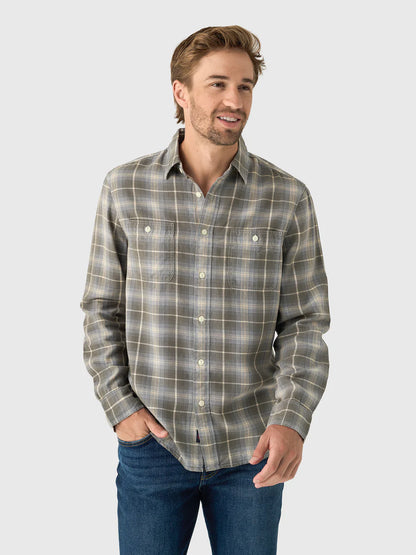 Faherty - The Tried and True Chambray Workshirt - Iron Water Plaid