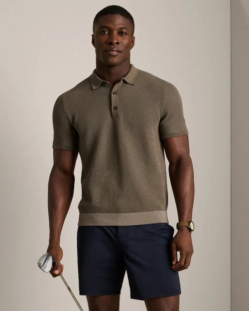 Rhone - Mercer Knit Polo - Smokey Olive