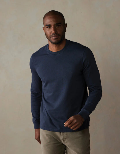 The Normal Brand - Lennox Jersey Long Sleeve Tee - Navy