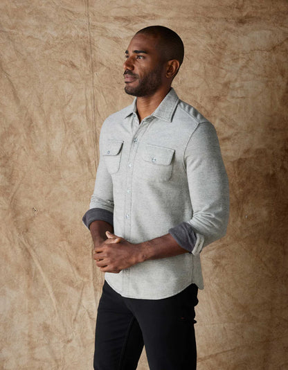 The Normal Brand - Textured Knit Shirt - Graphite