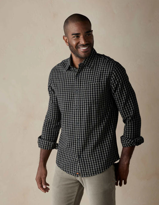 The Normal Brand - Nikko Button Up Shirt - Black Plaid