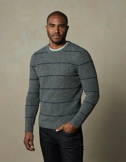 The Normal Brand - Homebound Crewneck Sweater - Grey Stripe