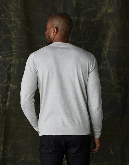 The Normal Brand - Lennox Jersey Long Sleeve Tee - Heather Grey