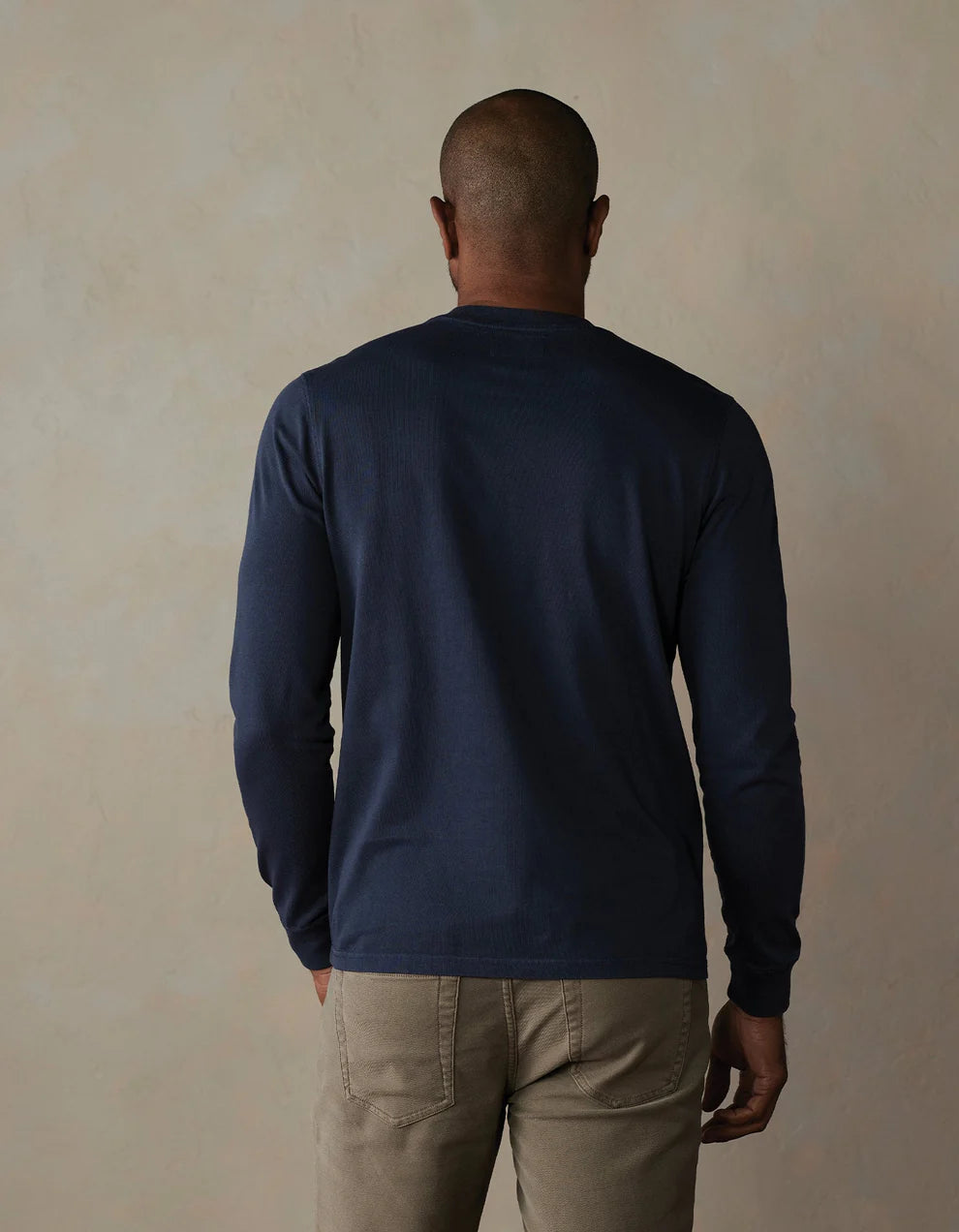 The Normal Brand - Lennox Jersey Long Sleeve Tee - Navy