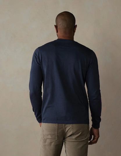 The Normal Brand - Lennox Jersey Long Sleeve Tee - Navy