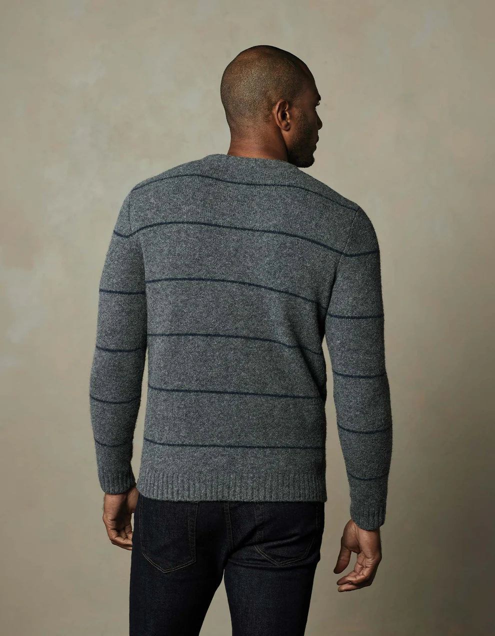 The Normal Brand - Homebound Crewneck Sweater - Grey Stripe