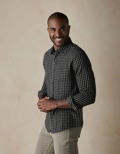 The Normal Brand - Nikko Button Up Shirt - Black Plaid