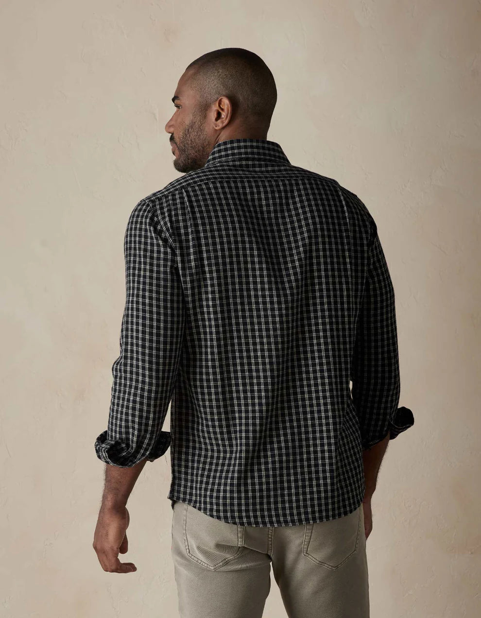 The Normal Brand - Nikko Button Up Shirt - Black Plaid