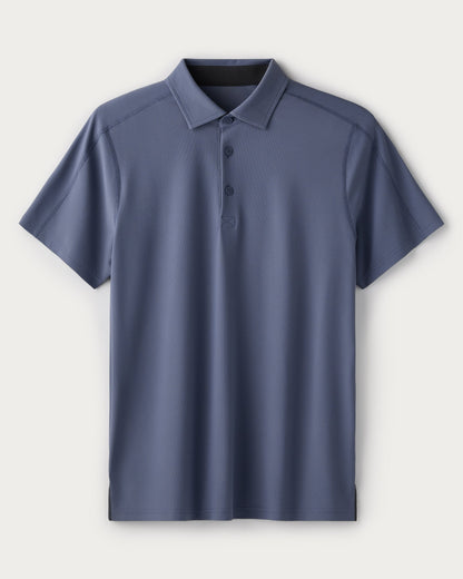 Rhone - Regatta Pique Polo - Shale Blue