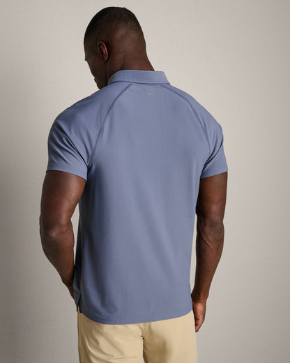 Rhone - Regatta Pique Polo - Shale Blue