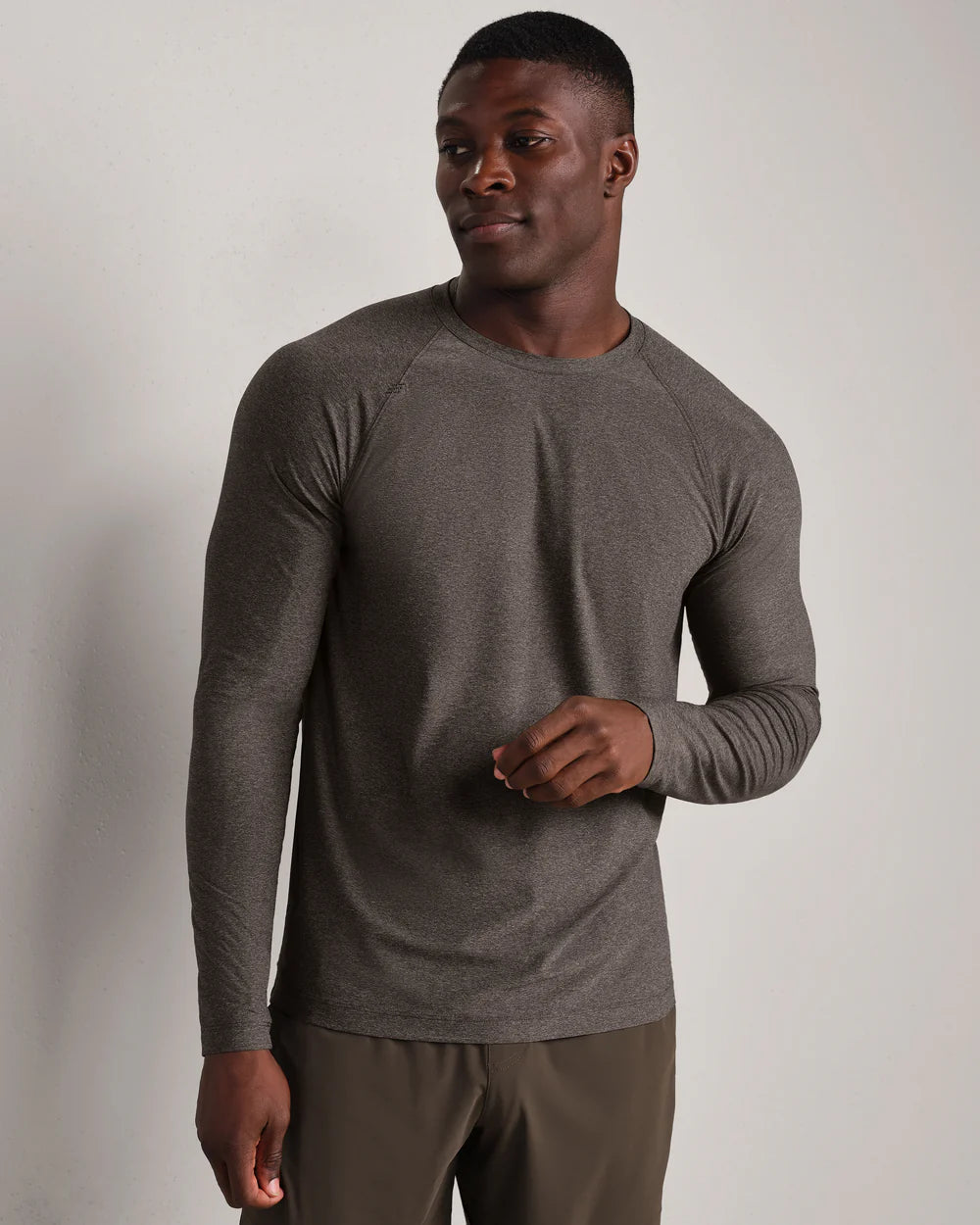 Rhone -  Reign Long Sleeve - Cafe Noir Heather