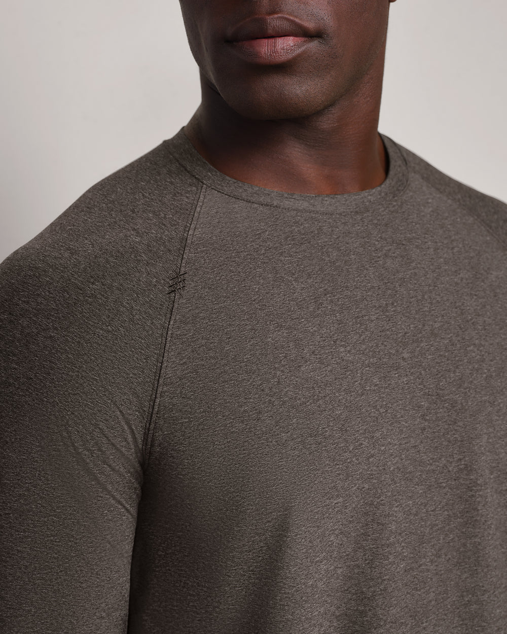 Rhone -  Reign Long Sleeve - Cafe Noir Heather