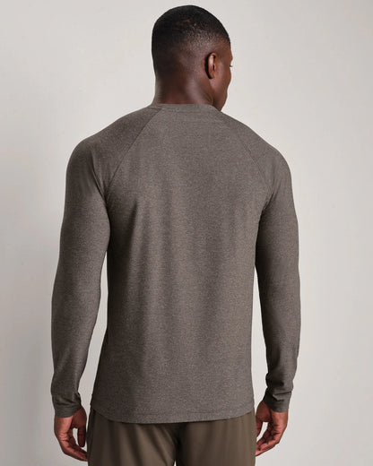 Rhone -  Reign Long Sleeve - Cafe Noir Heather