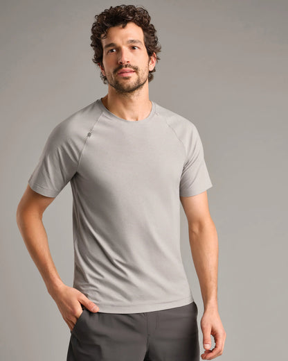 Rhone - Reign Short Sleeve - Light Grey Heather