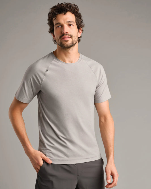 Rhone - Reign Short Sleeve - Light Grey Heather